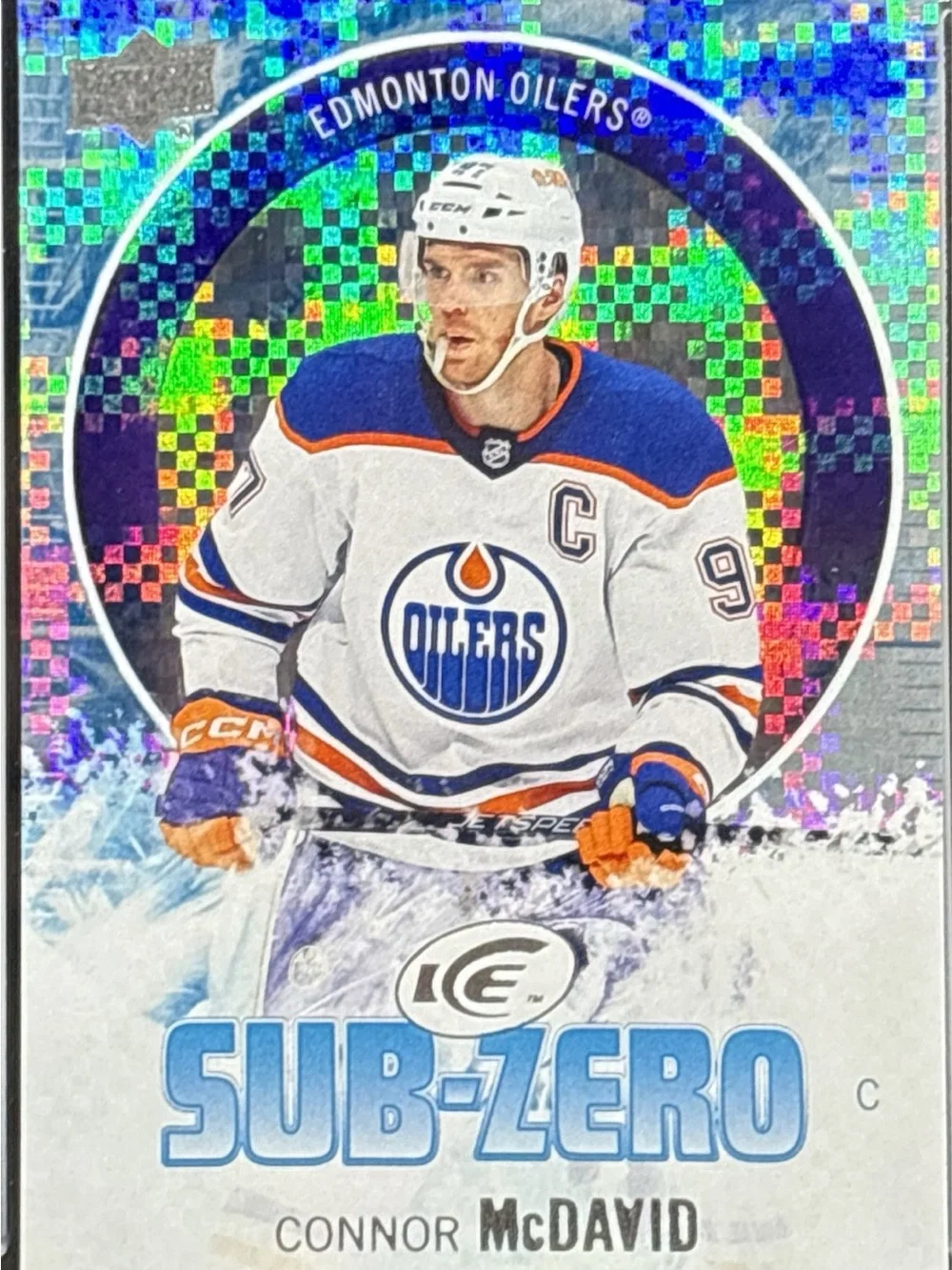 Upper Deck Ice Connor McDavid Edmonton Oilers Sub-Zero Hockey Trading Card Holo